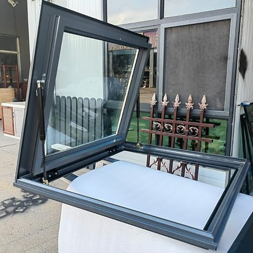 Skylight House Roof Window with Sun-Protection Film and Gloves, Roof Viewing Aluminium Window, Customizable Skylight Roof Window with Gas Strut Lift, Small Window In A Buildings Roof for Attic Hallway
