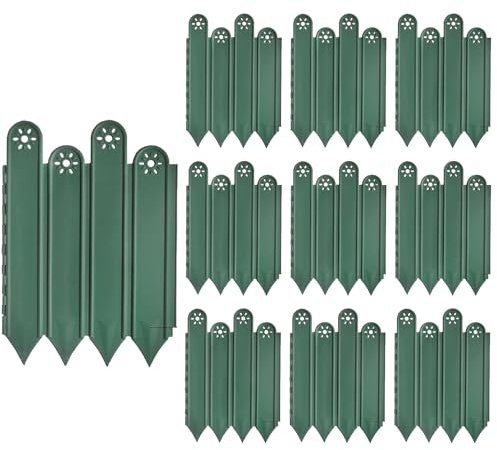 Lnhgh Borde de Jardín,Borde para Parterres De Flores - Barrera Decorativa Protectora 10 Piezas para Césped Parterres Patio Jardín