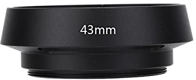 Ausla Paraluce in Metallo da 43 Mm, Paraluce in Alluminio con Cappuccio in Plastica per, Protegge l'obiettivo e Migliora la qualità dell'immagine, Ideale per gli Appassionati di Fotografia e i