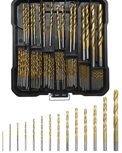 Hoypeyfiy Juego de brocas profesionales de 99 piezas HSS para madera, metal, plástico, 1,5-10 mm, con estuche de almacenamiento