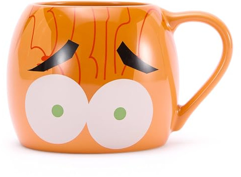 Disney Store Official, Inside Out 2: Del Revés 2, Ansiedad, taza, diseño naranja intenso con ilustración del personaje y texto ''Oh No''