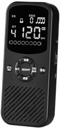 Amagogo Metronom mit Gesangszähltongenerator, elektronisches Metronom für Klavier und Gitarre, Schwarz
