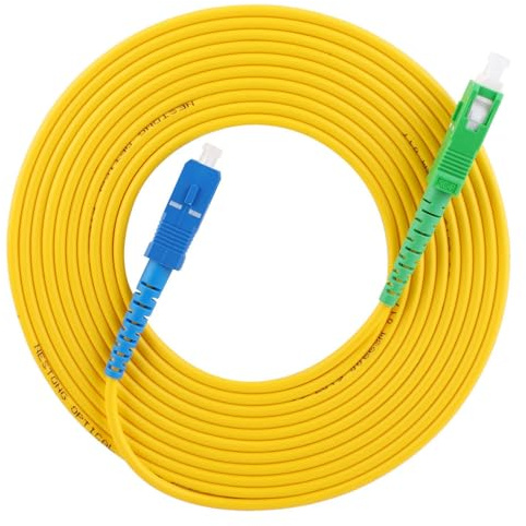 XZXCVN Jumper Fibra Ottica Monomodale, Cavo 15 Metri, Connettori SC a SC, Custodia in PVC - Prestazioni Stabili, Bassa Attenuazione, Adatto per Trasmissioni a Lunga Distanza