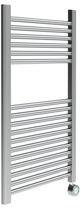 ERCOS ELETTRA Scaldasalviette Elettrico Cromo Lucido 770x500 mm 300W Acciaio Inox Cronotermostato Settimanale Programmabile Bagno Parete