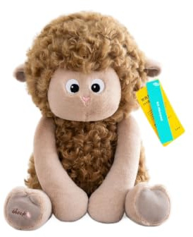 Kawaii Geschorenes Schaf Kuscheltier Plüschtier - Süße Geschenk Ziege Plush Stofftier Plüsch Spielzeug - Lustige Ostern Weihnachten Valentinstag Geburtstag Geschenke für Kinder Frauen Mädchen Jungen