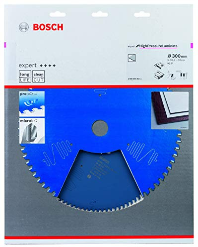 Bosch Professional 1 x Expert for High-Pressure Laminate Circular Saw Blade (for High-Pressure Laminate Plates, Saw Blade Diameter 300 x 30 x 3.2 mm, Teeth 96, Table Saws Accessories)