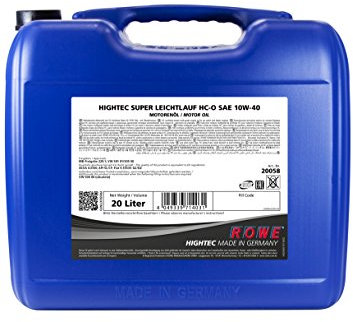 ROWE Hightec Super Leichtlauf 10W-40 HC-O - 20 Liter PKW Motoröl, vollsynthetisch (HC-Synthese) | Made in Germany
