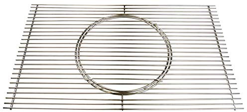 AKTIONA Edelstahl Grillrost 67 x 40 cm Expert + Griffe + Ø 29 cm | herausnehmbaren runden Grillrost nur 12 mm Stababstand, Stäbe Ø 4mm !!!, stabil / Grillclub / deutscher Fachhändler