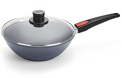 Woll Diamond Lite Induktions-Wok mit abnehmbarem Griff, 30 cm, mit Deckel, in Geschenkbox