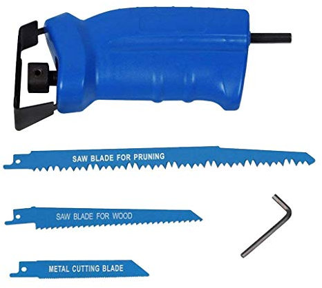 Tubayia - Sierra de sable profesional para taladradora, con 3 hojas de sierra y llave Allen hexagonal