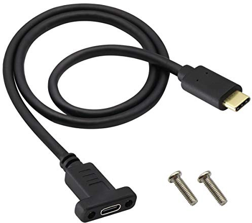AAOTOKK Cavo Adattatore di Prolunga per Montaggio a Pannello Femmina USB 3.1 di Tipo C Gen 2,Supporta cavi di Ricarica,dati,Audio e Video per Samsung Note10,MacBook Air(1m/3Piede)