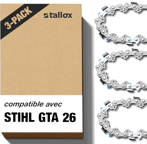 3 tallox Sägeketten 1/4 1,1 mm 28 TG kompatibel mit Stihl GTA 26