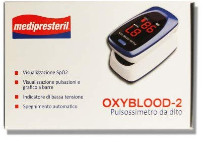 Medipresteril Oxyblood-2 Saturimetro Oxyblood 2 Pulsossimetro Da Dito 1 Pezzo