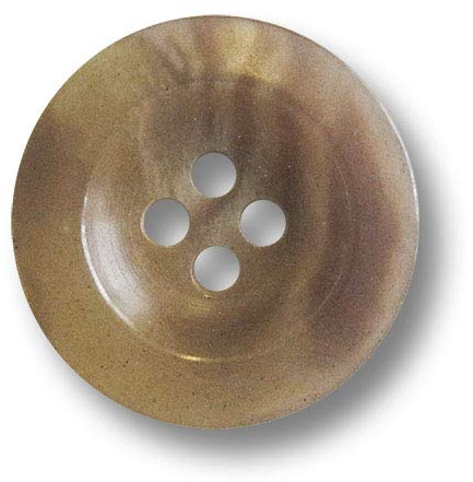 8er Set beige bis braun gemaserte Kunststoffknöpfe mit vier Löchern, in Hornoptik. Ø: ca. 23mm!
