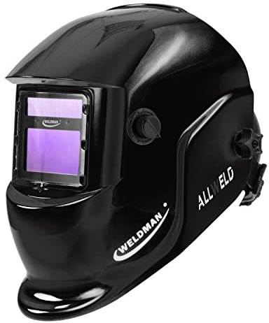 Weldman Falcon Schweißerschutzvisier Schwarz automatisches True Color Schweißfilter, MIG/MAG, MMA-Schweißen, Einstellbare automatische, Schweißhelm Automatik, Schweisshelme, Welding Helmet