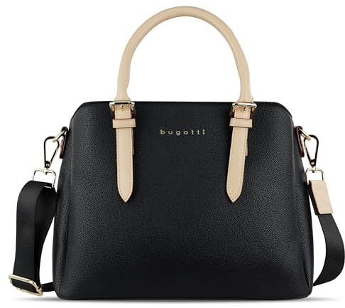 bugatti Ella Handtasche für Damen, Bowling Bag mittelgroß aus Kunstleder