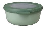 Mepal - Multi Bowl Cirqula Round - Contenitori Plastica con Coperchio - Adatto come contenitore ermetico per Frigo, microonde, Congelatore e piatti da portata - Ciotole Cucina - 350 ml - Nordic sage