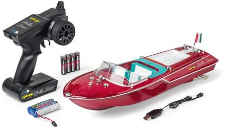 Carson 500108055 Bella Luisa 2.4GHz 100% RTR - RC, Ferngesteuertes Boot für Kinder, Sicherheitsschaltung, inklusive Fernsteuerung, Holz