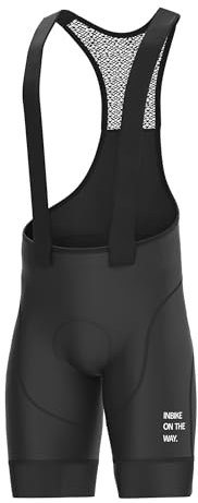 INBIKE Bib Shorts Herren Rennrad Hose Fahrradhose Kurz Gepolstert Radlerhose mit Träger Radsport-trägerhosen Trägerhose Fahrrad Sitzpolster Sommer Schwarz XL