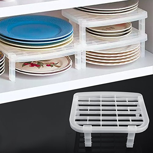 Estante Organizador para Platos, Ahorra Espacio, Resistente y Duradero, con Capacidad de Carga de 30 Kg, Adecuado para la Mayoría de los Platos, Se Puede Desmontar y Montar