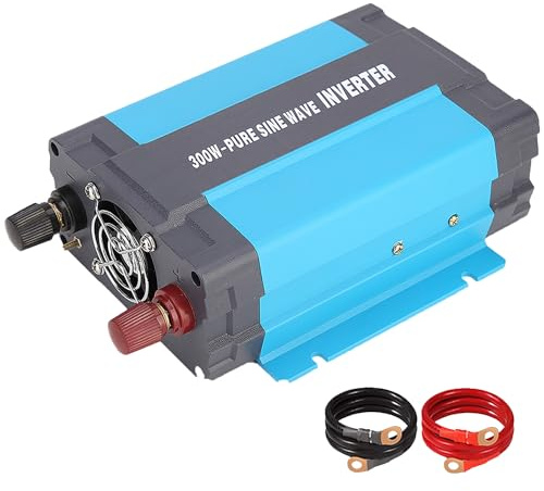 iSunergy 24V Pure Sine Wave Power Inverter 300W DC 24V to AC 120V with AC Outlets, 5V/1A USB Port for RV Car Emergency etc.
