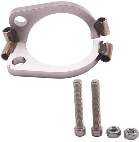 Muzhen Store 3 Zoll Baustahl Auspuff geteilter Flansch Flach Oval Ersatz for Auto Auto