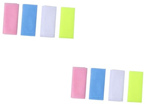 FOMIYES Lot de 2 Serviettes de Bain Exfoliantes en Nylon Jaune Et 4 Pièces