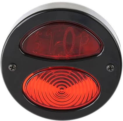 Parada luz Trasera Luz Trasera Universal cromada roja para Motocicleta, luz de Freno Stop para Duolamp, lámpara de Freno Trasera Vintage