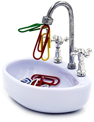 Ceative Waschbecken Büroklammerhalter 15 Büroklammern Schule Badezimmermöbel