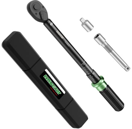 LLAVETOR Drehmomentschlüssel 3/8”, 5-60NM Drehmomentschlüssel Fahrrad & Motorad Auto Set,±3% Fehlergenauigkeit, mit Verlängerungsstange, Magnetische Zündkerzenhülse (20-220Nm(3-tlg.))