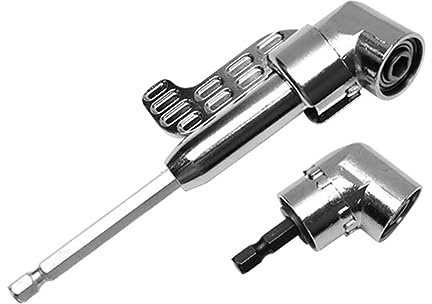 ETHZZLE 2pcs Electric Drill Corner Bender Attachment Set 105 Degrees Angle Screwdriver Socket Holder Magnetic Drill Tool for Tight Spaces