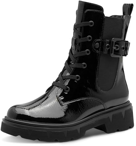 Marco Tozzi Damen 2-25249-45 Stiefelette, Black Patent, 41 EU