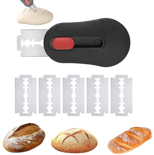 Bäckermesser Brotbackmesser, Brotmesser, Brot Schneide Werkzeug, Brot Rasiermesser Teig, Lame De Boulanger Baguettemesser Mit Rasierklinge, Magnetisches Kratzwerkzeug Für Brotteig, Brot Backen Zubehör