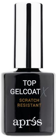APRÉS Top Gelcoat X - 15ml - Scratch Resistant Gel Nail Polish Soak Off Top Coat Glossy Finish | 2024 Edition