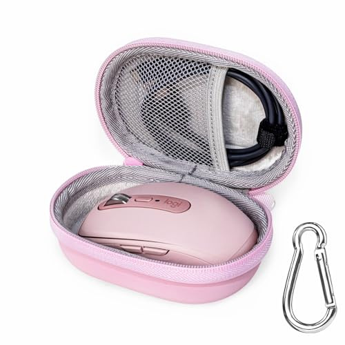 AONKE Estuche rígido de viaje para MX Anywhere 3S Anywhere 3 Anywhere 2S Anywhere 2 Ratón inalámbrico compacto (rosa)