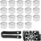 Quesuc 20 pcs Copridado Ruota 17mm,Copridadi Ruota,Copri Bulloni Ruota Universali, Copridadi Bullone Ruota, Tappi Ruote Auto, Copridadi Esagonali per Pneumatici con 1 Strumenti di Rimozione, nero