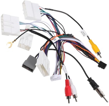 jojofuny Cavo Di Alimentazione Auto Per Autoradio Stereo Compatibile Con Dispositivi Navigazione Schermo Grande Kit Cablaggio Plug and Play Per Installazione Rapida e Alimentazione Stabile