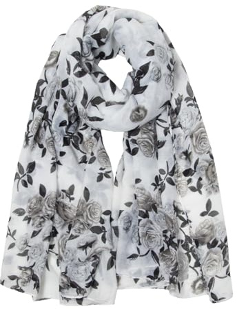 RIIQIICHY Scarf for Women Fashion Scarf Floral Print Scarves for Women Lightweight Spring Summer