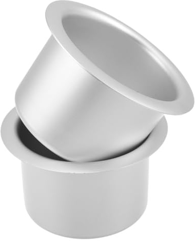 Ciieeo 2piezas Portavasos para Coche RV Sillón Reclinable Mesa de Aluminio para Soporte Tazas y Porta Vasos o Barco