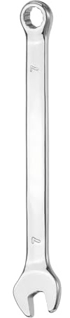 sourcing map Llave combinada de 7 mm, caja métrica de 12 puntos y extremo abierto 45# de acero al carbono de doble extremo para reparación de automóviles, tuberías, muebles, maquinaria, bricolaje