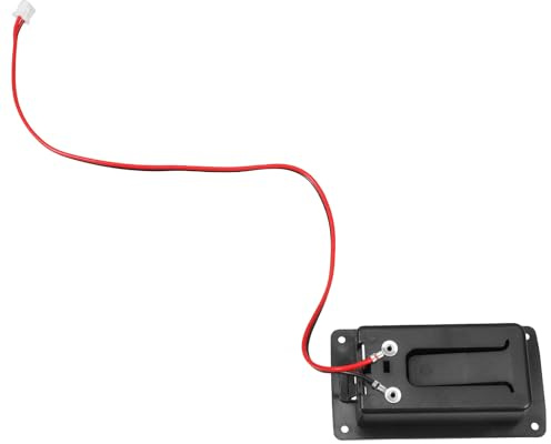 Hemobllo Boîtier de Pile pour Guitare Électrique 9 V en Plastique Noir Connecteur 2 Broches Compartiment pour Micro Actif Étui Compact pour Accessoires et Pièces de Rechange
