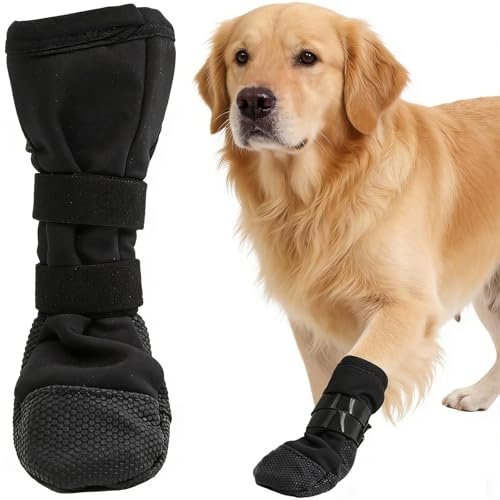 Scarpette per Cani, Scarpe per Cani per Esterni, Calze Antiscivolo Cane, Antiscivolo, Impermeabili, per Animali Domestici e Esterni, per Recupero di Lesioni (L)