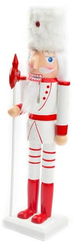 AMSLSIU de Soldado Cascanueces de 25 cm de Alto para exhibir en Durante festividades navideñas, muñecos de Juguete, Cascanueces Grandes, Soldados Grandes, estantes para Fiestas