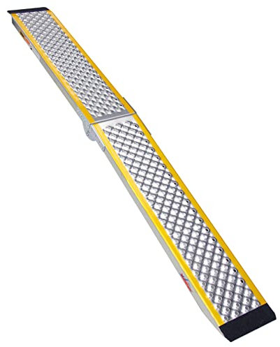 Ruedamann 199,9 cm L × 21,6 cm B Autorampen, 272,2 kg Kapazität, Faltbare Aluminium-Laderampe, ATV UTV, tragbare Rampe für Motorrad, LKW, Dirt Bikes, Quads, Rasenmäher, Schneefräsen usw., 1 Stück