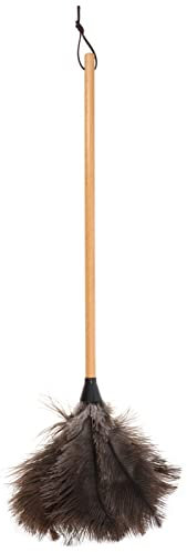YARNOW 1pieza Plumero De Avestruz Suave Mango Para Limpieza Del Hogar Herramienta Eficaz Para Quitar Polvo y Limpiar Superficies Sensibles