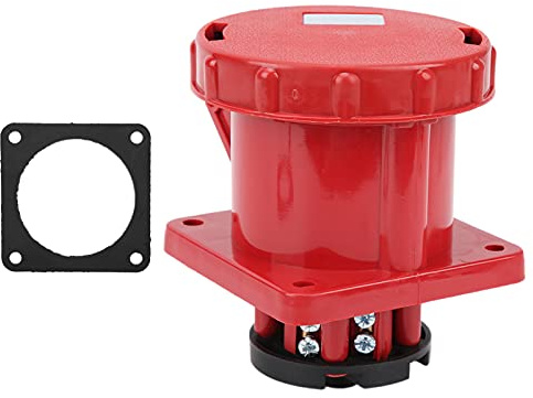 Conector industrial de 5 pines, 63A 3P + N + E Enchufe recto para fabricación industrial, trifásico de cinco núcleos, impermeable al aire libre IP67, 380‑415V