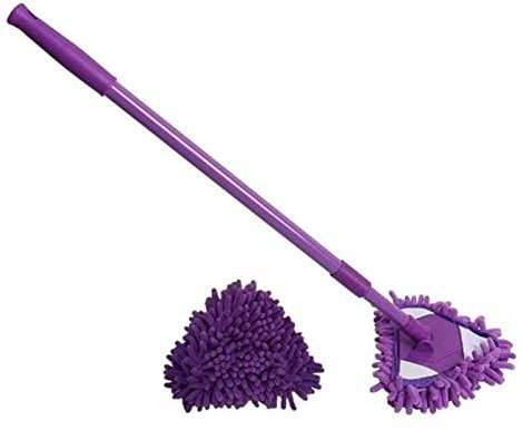 Trapeador húmedo y seco Trapeador de Limpieza telescópico Multifuncional, Giratorio 180 Grados, trapeador de Microfibra, trapeador de Limpieza del hogar (tamaño: un Cabezal de trapeador)