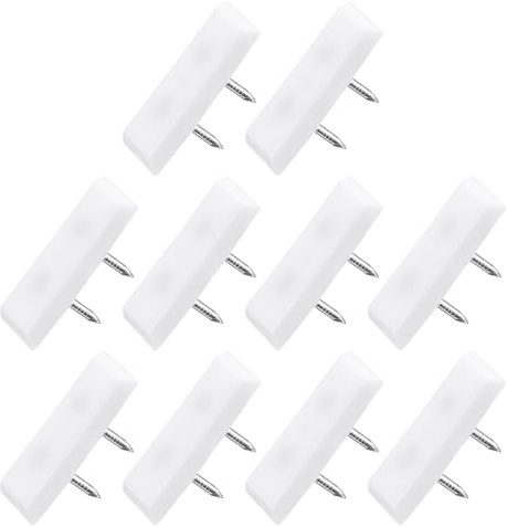 METALLIXITY Möbelbein Nagel (31mm/1.22in) 20 Stück Weiß | Kunststoff Quadratische Doppelnägel Stuhlgleiter - für Stühle, Sofas, Möbelgleiter Schutzpad