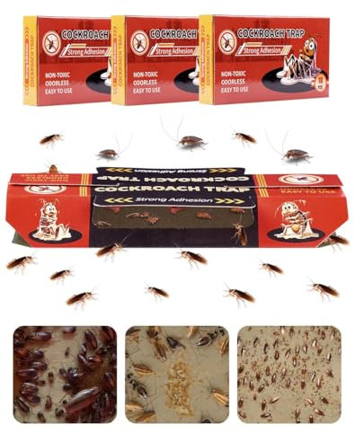 30 Pezzi Trappole Scarafaggi e Blatte Trappola per Eliminare Scarafaggio Atossico e Insapore Anti Blatte per Casa, Cucina, Bagno, Soggiorno, Armadio, Ufficio, Proteggere Bambini e Animali Domestici