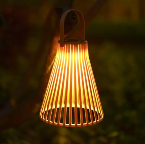 Solar Laterne Outdoor Solar Bambus Weben Hängende Solarleuchten Laterne Licht Gartenlandschaft Tragbare Solarlampe Solarbeleuchtung für Dekoration Garten Terrasse Esstisch